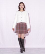 ロービングチェックミニスカート
