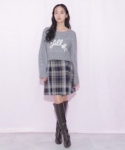 ロービングチェックミニスカート