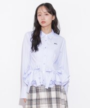 裾ラッフルシャツ