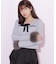 袖口フェイクファーニット