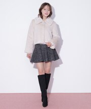 ボリュームフレアミニスカート