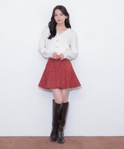 ボリュームフレアミニスカート