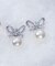 Cubic リボンパールピアス