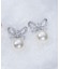 Cubic リボンパールピアス