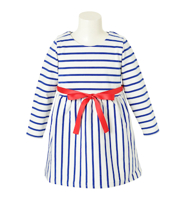 天竺ボーダーワンピース