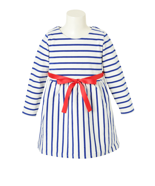 天竺ボーダーワンピース