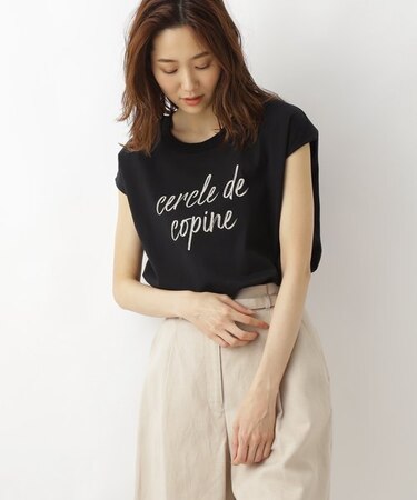 オーガニックコットンフレンチスリーブロゴＴ