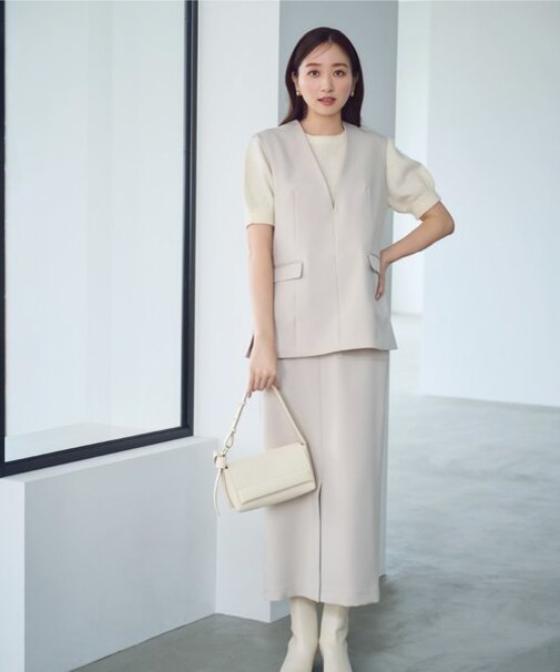 ジレ＆ナロースカートセットアップ23AW