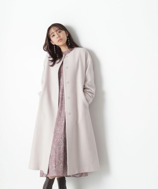 フォルムノーカラーモッサコート23AW