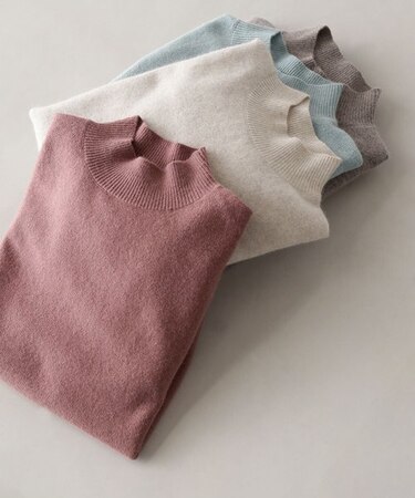 FOX混ジェントリーニットシリーズ モックネック