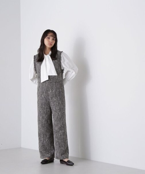 ツイードオールインワン