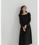 スカラップネックフレアワンピース
