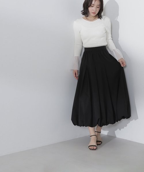 Ans dotsloevner 24ss バルーンスカート 切替タックバルーンスカート 24SS｜ナチュラルビューティー