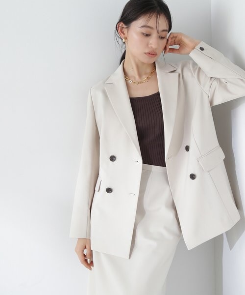 【春夏用】NATURAL BEAUTY BASIC リネンライク スーツ上下 春夏用】NATURAL BEAUTY BASIC リネンライク スーツ上下