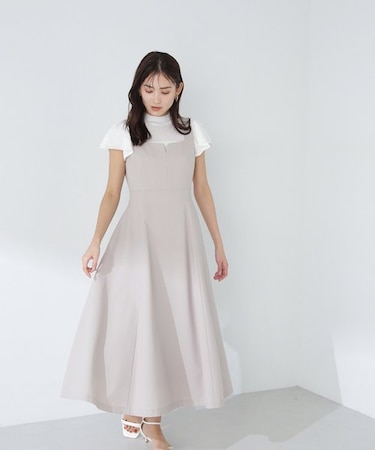 スクエアキーネックフレアジャンスカ
