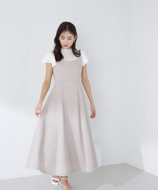 スクエアキーネックフレアジャンスカ