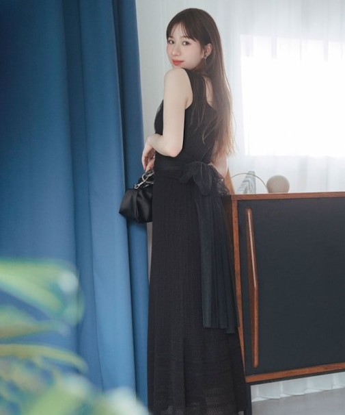 透かし編みニットセットアップ