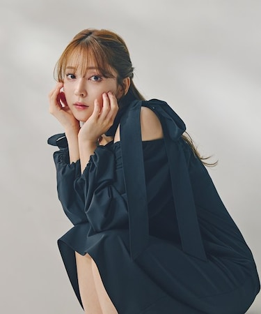 ショルダーリボンワンピース