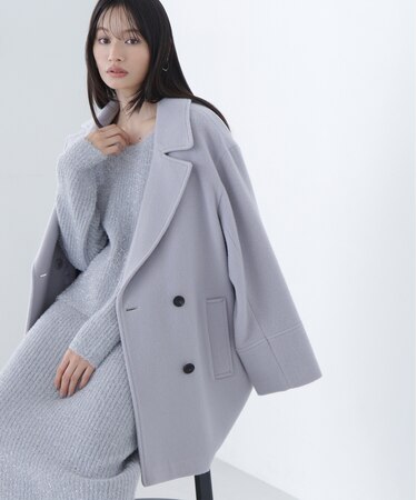 ダブルブレストフォルムミドルコート 24AW｜ナチュラルビューティー 
