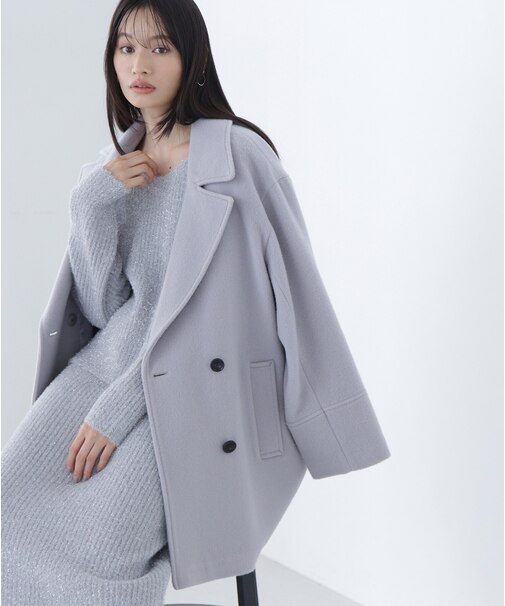 ダブルブレストフォルムミドルコート 24AW｜ナチュラルビューティー 