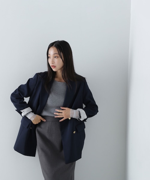 ダブルブレストボクシージャケット 24AW｜ナチュラルビューティー