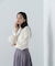 プリーツチュールスリーブニット　24AW