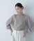 プリーツチュールスリーブニット　24AW