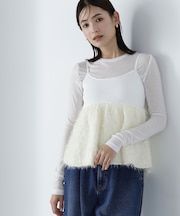 ポップコーンシャギーニットキャミソール　24AW