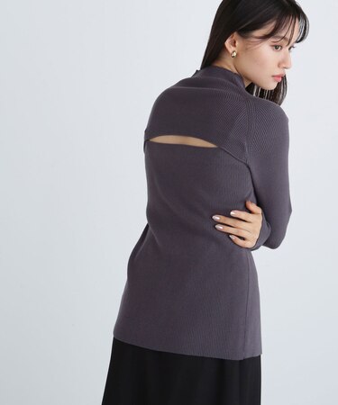 スリットデザインリブニット　24AW
