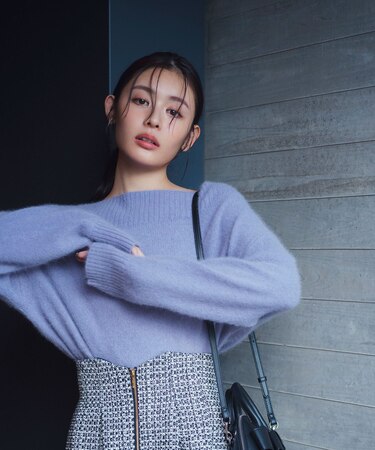 ＜ハンドウォッシャブルFOX＞デコルテラインオーバーニット　24AW