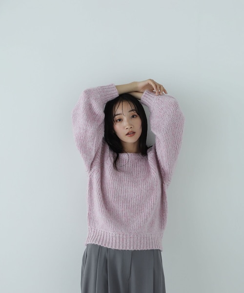ラメリリヤーンクロップドニット｜ナチュラルビューティーベーシックの