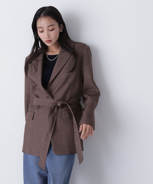 朝比奈 彩さんコラボ＞ベルテッドシングルオーバージャケット