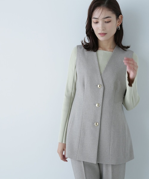 NATURALBEAUTYBASIC ペプラムジレ　セットアップ ペプラムジレ SET UP｜ナチュラルビューティーベーシックの通販｜&mall