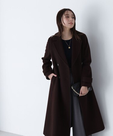 NATURAL BEAUTY BASIC ビックカラーダブルチェスターコート S ビッグ 