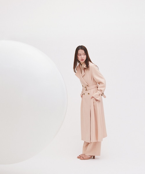 ナチュラルビューティーベーシック パウダーツイル SETUP トレンチコート今期 NATURAL BEAUTY BASIC｜パウダーツイル SETUP トレンチコート
