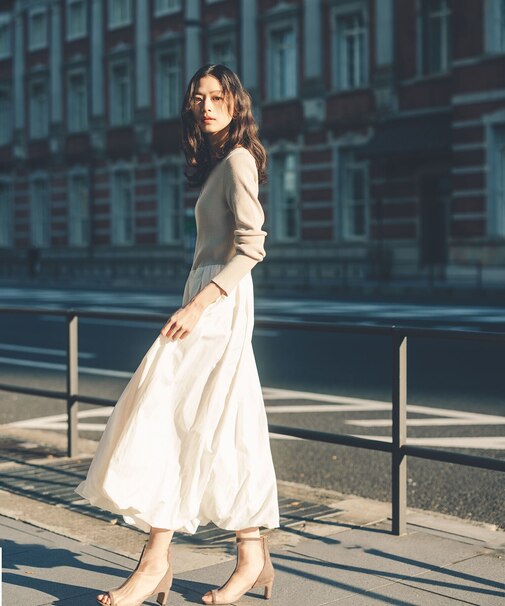 バルーンドッキングニットワンピース