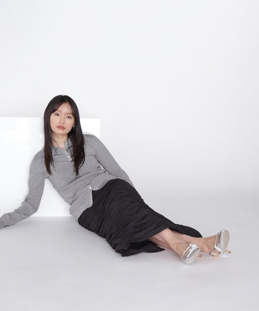 シャーリングナロースカート