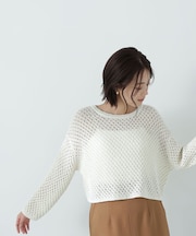 ラメメッシュニット