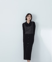 ラメビスチェ＆ポロニットワンピース