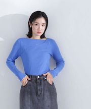 2wayレイヤードデザインニット