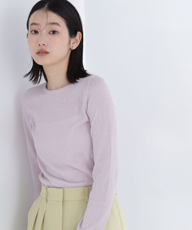 クルーネックラメニット