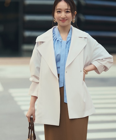 ライトスプリングコートシリーズ ミドル丈トレンチコート