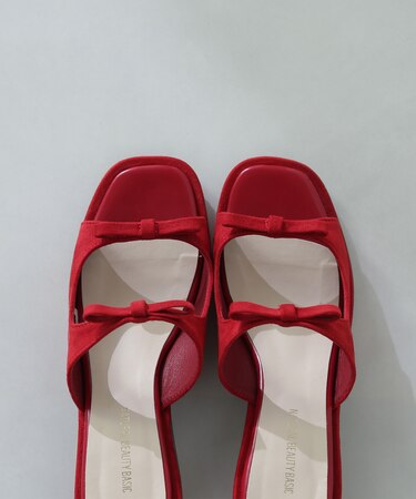 ダブルリボンミュール