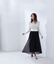 オフショルドッキングニットワンピース