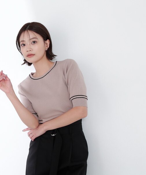 総針ベーシックシリーズ クルーネックニット