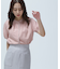 リネンライクバイカラーブラウス