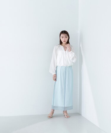 シアーレイヤードナロースカート