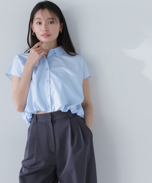 クロップドドルマンシャツ