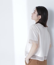 グロッシーシアーレイヤードTシャツ