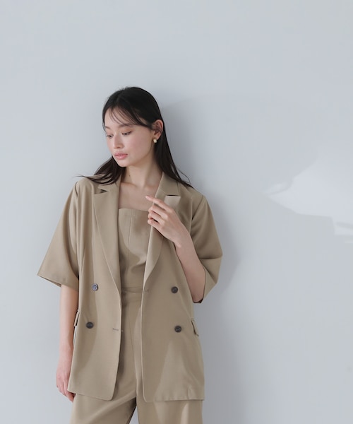 (値下げ)【新品】Natural Beauty Basic ジャケットS NATURAL BEAUTY BASIC ジャケット ノーカラージャケット